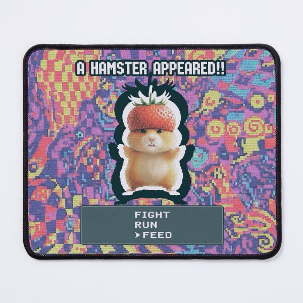 Item preview, A Wild Strawberry Hamster Appeared! - Retro RPG Style designed and sold by Jchan24.