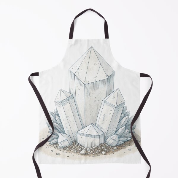 Item preview, Crystal Cluster Sketch — Minimal Mineral Line Art in Soft Blue | Calm Geology Aesthetic designed and sold by VivoStudio.