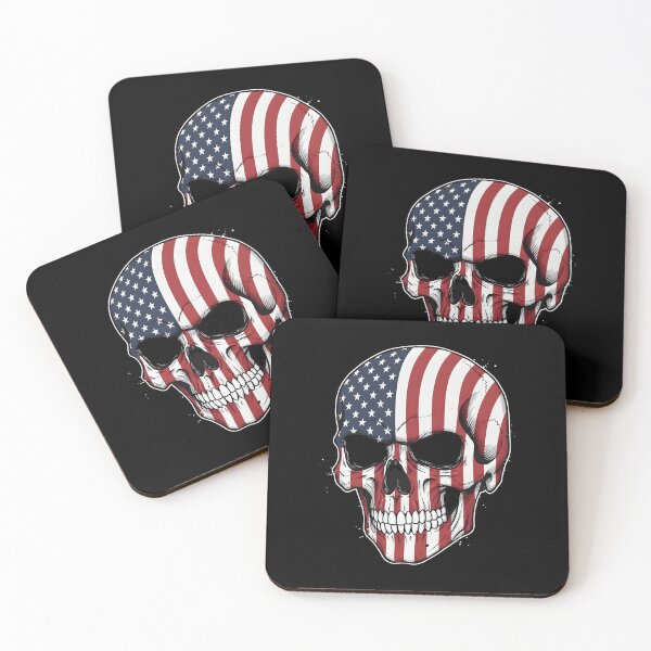 Item preview, Patriotic American Flag Skull designed and sold by Nocturnal-Vines.
