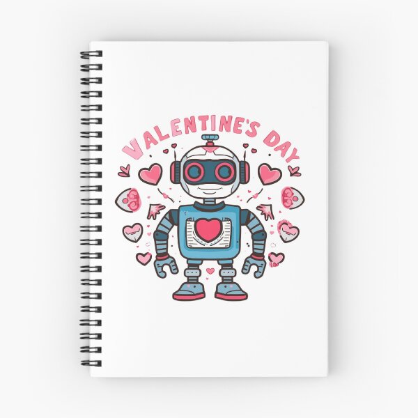 Item preview, Cute Robot Valentine's Day with Hearts. designed and sold by LunaPrintCo.