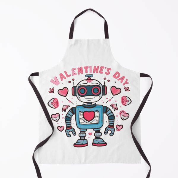 Item preview, Cute Robot Valentine's Day with Hearts. designed and sold by LunaPrintCo.