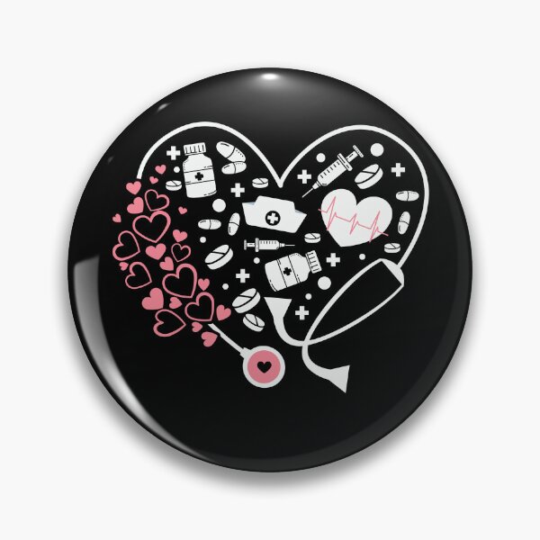 Item preview, Medical Love: Stethoscope Heart with Healthcare Icons designed and sold by Polarisofficial.