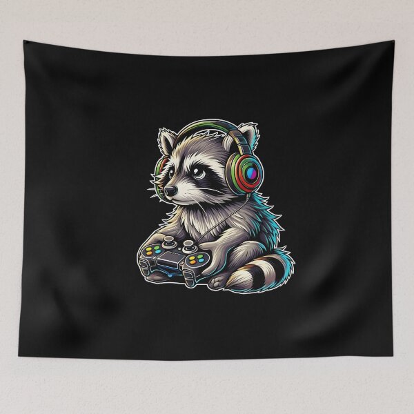 Item preview, Pro Gamer Raccoon Mascot designed and sold by Nocturnal-Vines.