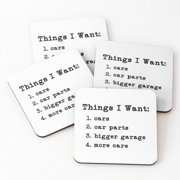 Item preview, Things I Want Cars, Car Enthusiast Dad designed and sold by CloudyPress.