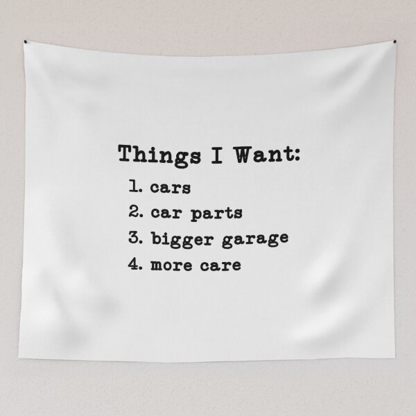 Item preview, Things I Want Cars, Car Enthusiast Dad designed and sold by CloudyPress.