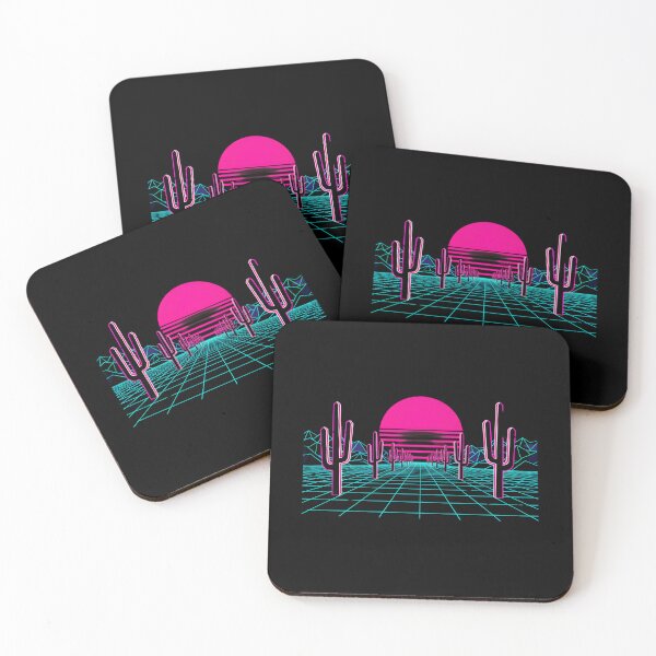 Item preview, Synthwave Neon Desert Grid designed and sold by Nocturnal-Vines.