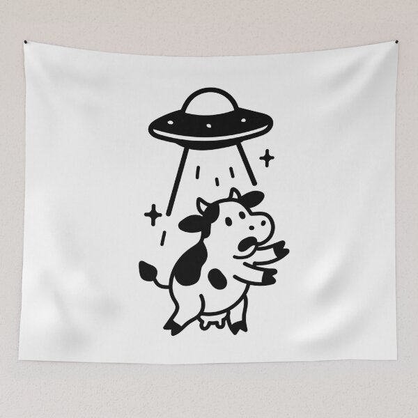 Item preview, Cows being abducted. Cows and Aliens. Cow 2 designed and sold by Renlexd.