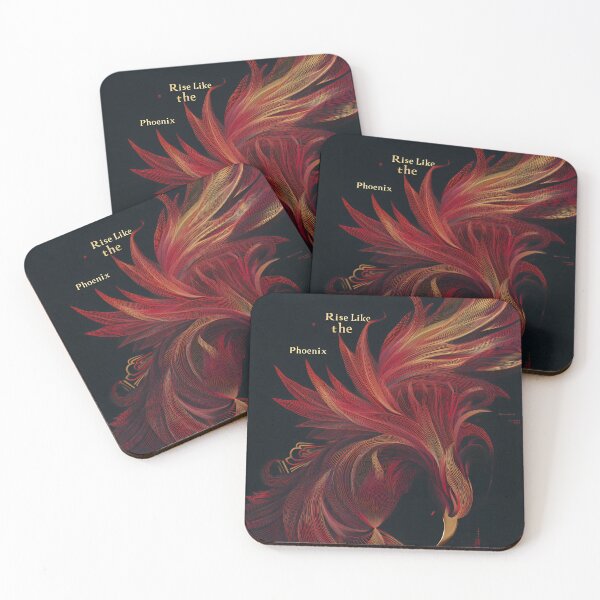 Item preview, Rise Like the Phoenix – Dark Golden Line Art designed and sold by EK-World.