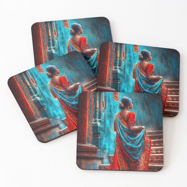 Item preview, Elegant Woman in Colorful Traditional Attire designed and sold by Artessie.