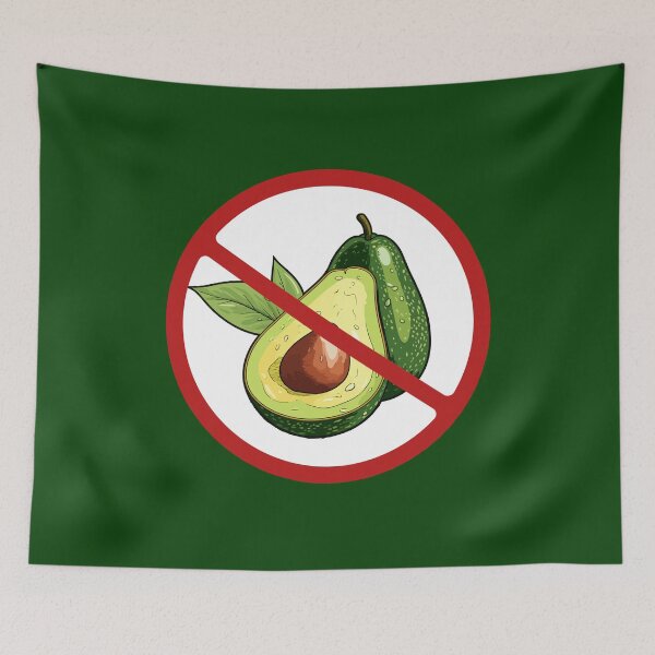 Item preview, PROHIBITED SIGN: Green Avocado, Novelty Sign, Fruit  designed and sold by AASparksDesigns.