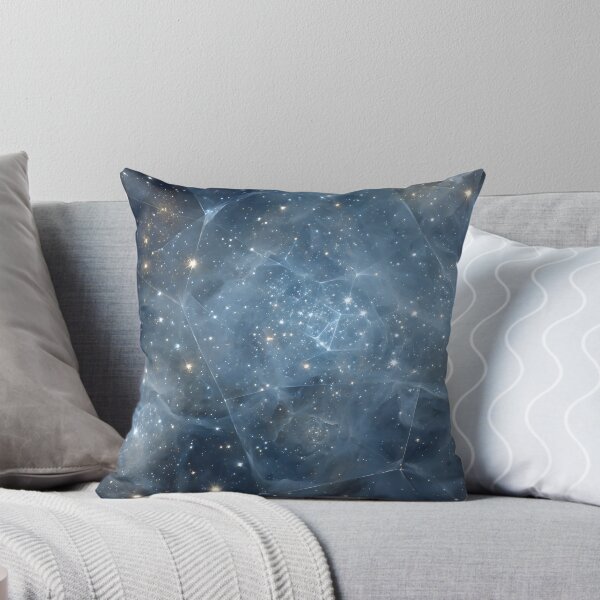 Item preview, Crystalline Nebula Glow – Golden Stars in Blue Cosmos designed and sold by EK-World.