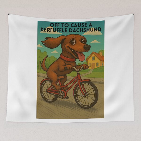Item preview, Off to Cause A Kerfuffle Dachshund designed and sold by JI-PIXEL-PLACE.