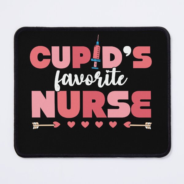 Item preview, Cupid's Favorite Nurse: Valentine Typography with Medical Syringe & Arrow designed and sold by Polarisofficial.