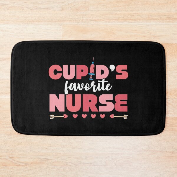 Item preview, Cupid's Favorite Nurse: Valentine Typography with Medical Syringe & Arrow designed and sold by Polarisofficial.
