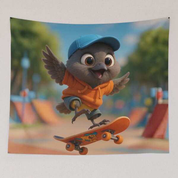 Item preview, Skater Mourning Warbler designed and sold by Sillytoe.