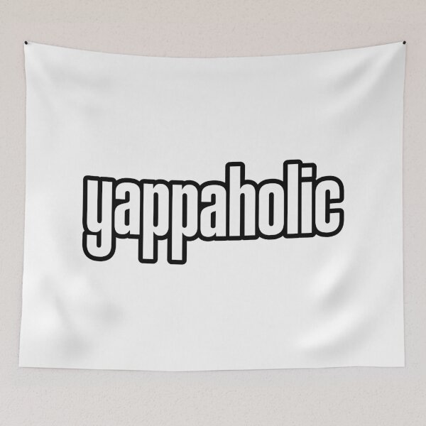 Item preview, yappaholic, Yap Memes Outline Typography designed and sold by Memes N Lore .