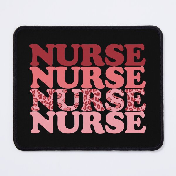 Item preview, Retro Nurse Stacked Typography: Leopard & Kiss Pattern Design designed and sold by Polarisofficial.