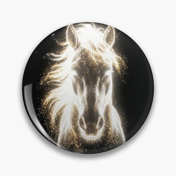 Item preview, Neon Spirit Horse - White Gold Zodiac 2026 designed and sold by Aura Art Studio.