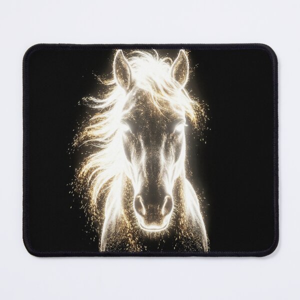 Item preview, Neon Spirit Horse - White Gold Zodiac 2026 designed and sold by Aura Art Studio.