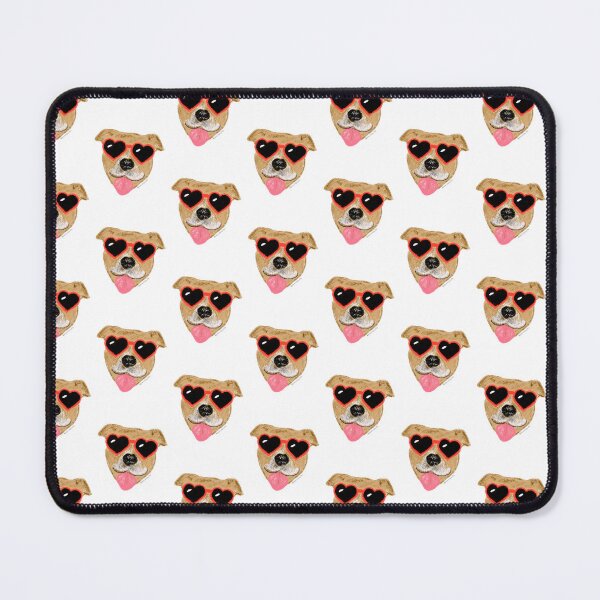 Item preview, Pitbull Pibble with Heart Sunglasses Cute Dog Valentine's Day Design designed and sold by yashiki.