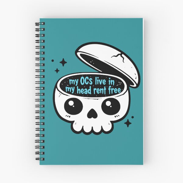 Item preview, My OCs Live in My Head Rent Free Skull designed and sold by picadillyprints.
