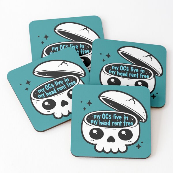 Item preview, My OCs Live in My Head Rent Free Skull designed and sold by picadillyprints.