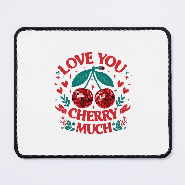 Item preview, Love You Cherry Much: Retro Disco Cherries & Hearts designed and sold by Polarisofficial.
