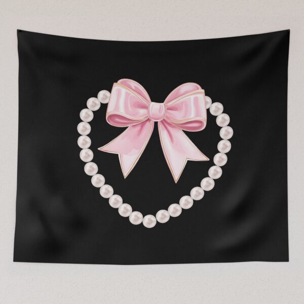 Item preview, Coquette Pearl Heart, Coquette Bow, Coquette Big Bow Heart, Valentine's Day, valentine's day bow designed and sold by DesignDenDo ⭐⭐⭐⭐⭐.