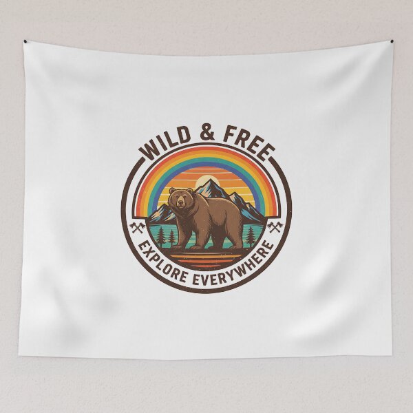 Item preview, Wild and free, explore everywhere designed and sold by LuloCreative.