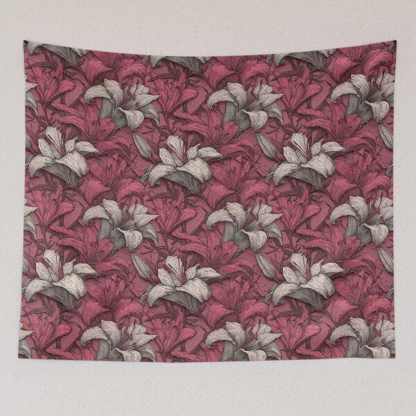 Item preview, Chic Lilies  - Flower Garden Pattern  - Retirement Gifts For Men designed and sold by RoyalStarsPatts.
