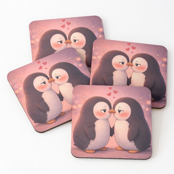Item preview, Two penguins standing face to face designed and sold by DiadNoche.