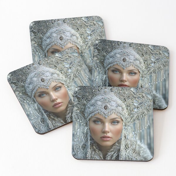 Item preview, Elegantly Attired Woman in Majestic Headpiece designed and sold by Artessie.