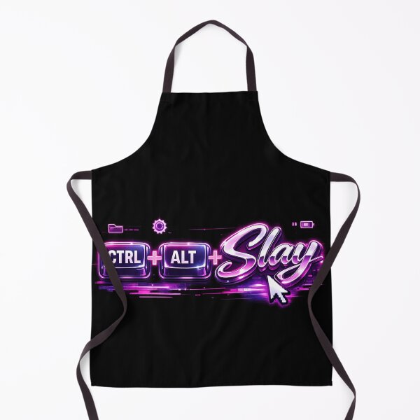 Item preview, CTRL + ALT + Slay – Neon Gamer Girl Power Y2K Quote designed and sold by R3XFORGE.