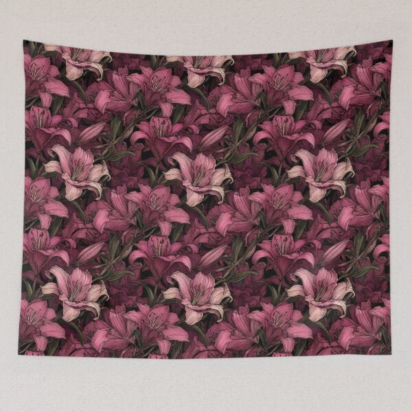 Item preview, Colorful Lilies Texture  - Flower Garden Pattern  - Retirement Gifts For Women designed and sold by RoyalStarsPatts.