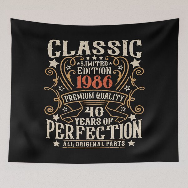 Item preview, 40th Birthday Vintage 1986 Classic 40 Years Old Men designed and sold by eclecTEEq.
