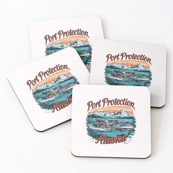 Item preview, Port Protection Alaska T-Shirt – Cozy Coastal Village Adventure Illustration designed and sold by paulo silveira.