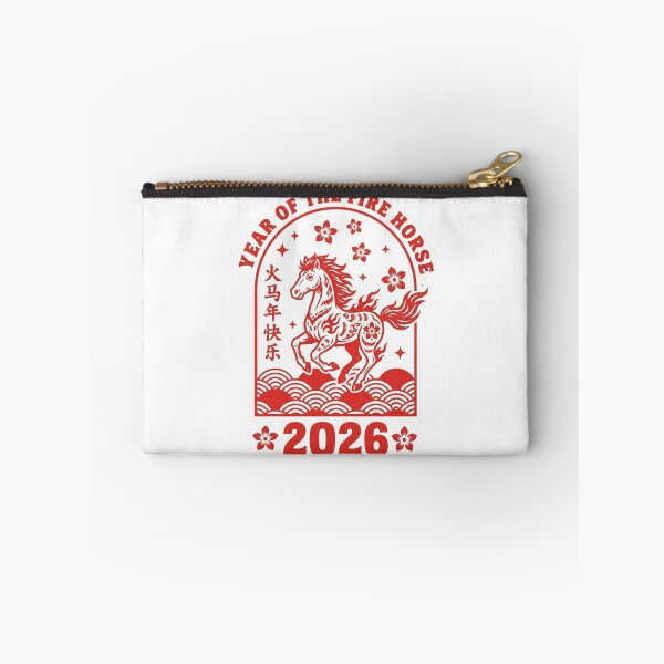 Item preview, 2026 Year of the Fire Horse Chinese Zodiac Meaning Red Gold designed and sold by ArtzyFlow.