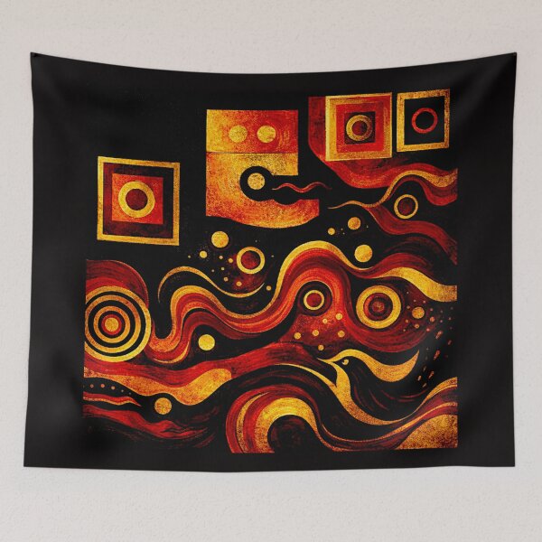 Item preview, Hot Steel wave Abstract Art – Modern Geometric Tapestry #1 designed and sold by Helios Be. Lavsh.