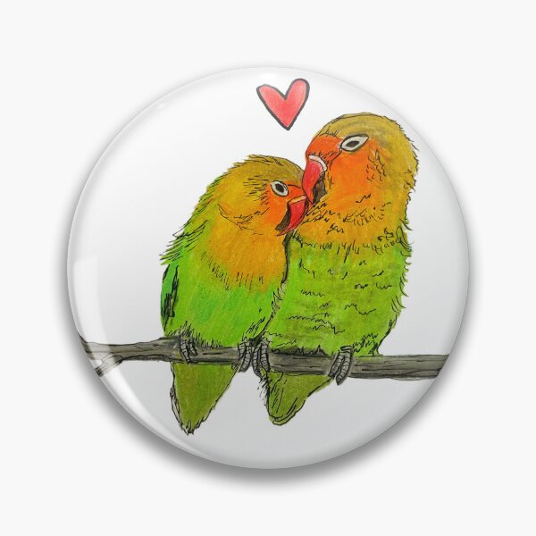 Item preview, Hand Drawn Lovebirds designed and sold by Lena Draws.