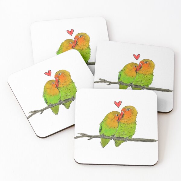 Item preview, Hand Drawn Lovebirds designed and sold by Lena Draws.