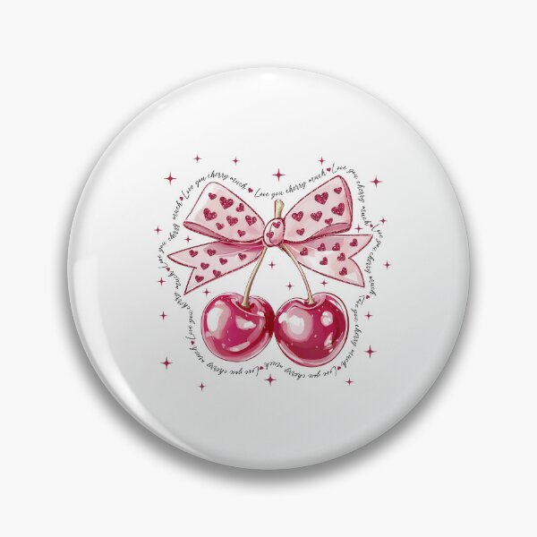 Item preview, Glitter Heart Bow & Glossy Cherries: Coquette Valentine Design designed and sold by Polarisofficial.