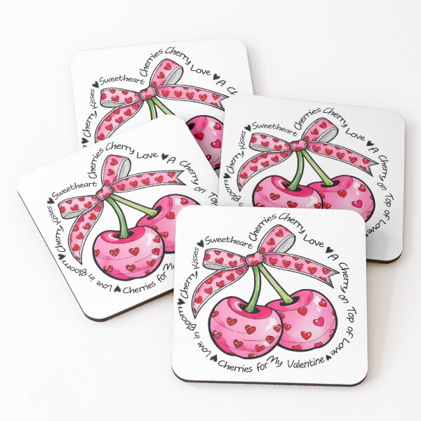 Item preview, Cherry Kisses & Sweetheart Love: Heart Patterned Cherries designed and sold by Polarisofficial.
