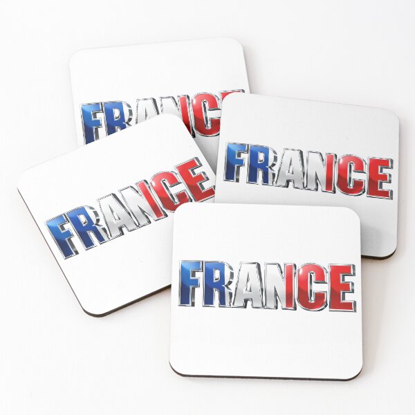 Item preview, France Flag Chrome Lettering Art designed and sold by GamerGearTees.