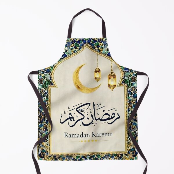 Aperçu de l'œuvre Ramadan Kareem – Elegant Islamic Arch with Golden Crescent and Lanterns créée et vendue par Fifidesign00.