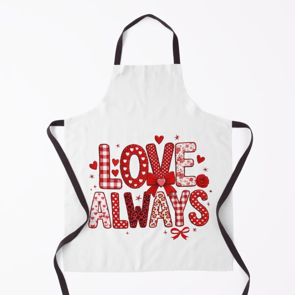 Item preview, Love Always Typography – Cute Valentine’s Day Heart Pattern Design in Red & Pink designed and sold by BrainBubbleArt.