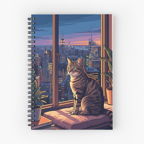 Item preview, A cat is looking at a skyline. designed and sold by ReneMM.