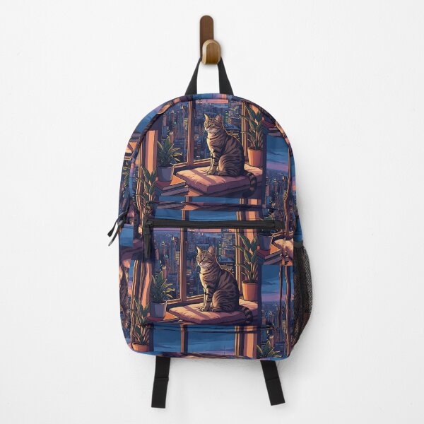 Item preview, A cat is looking at a skyline. designed and sold by ReneMM.