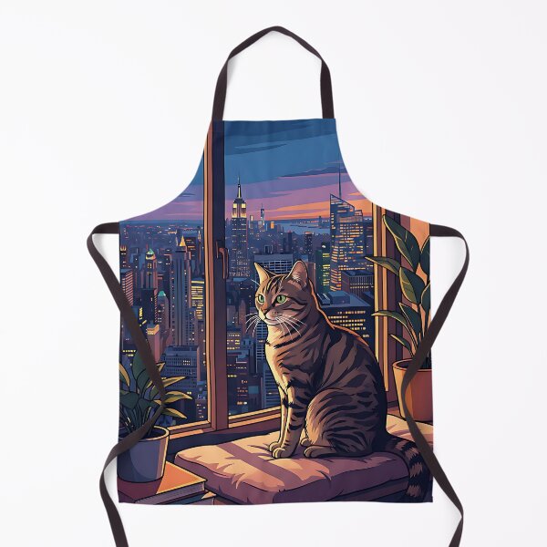 Item preview, A cat is looking at a skyline. designed and sold by ReneMM.
