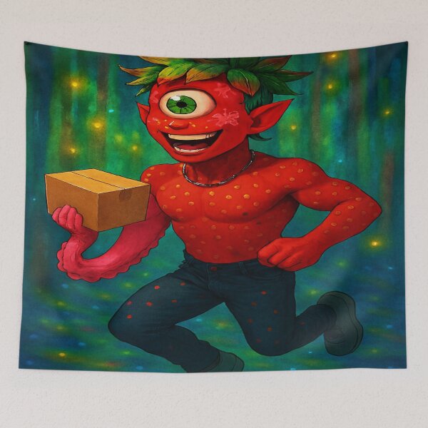 Item preview, the monstrous strawberry cyclops designed and sold by Ecosetereos.