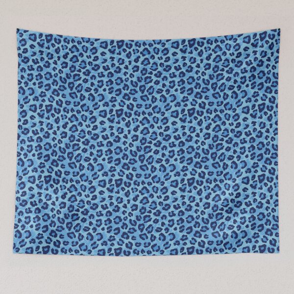 Item preview, Blue Leopard Print Tonal Animal Pattern Seamless Repeat designed and sold by LTOdesigns.